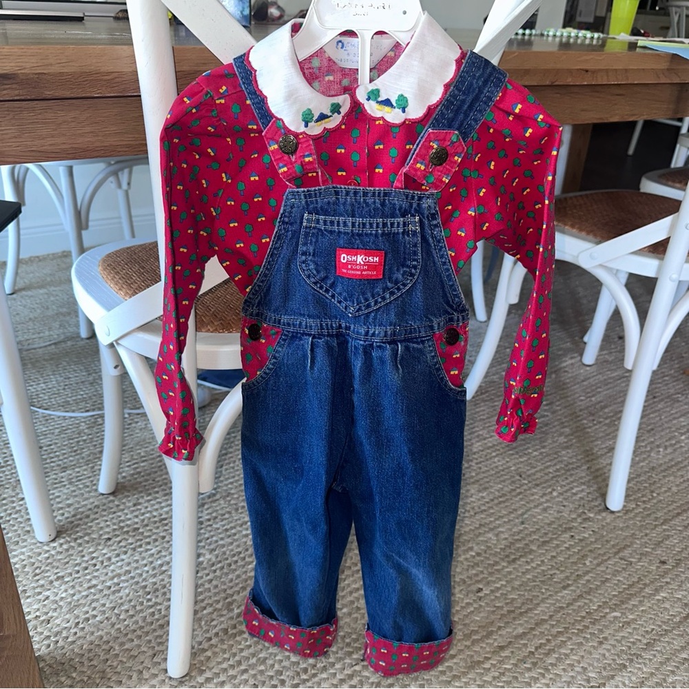 OshKosh B'gosh Vintage Overalls with matching shirt